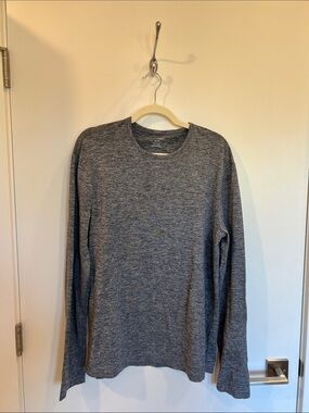 Club Monaco Men's Long-Sleeve Crewneck Shirt - Heather Gray